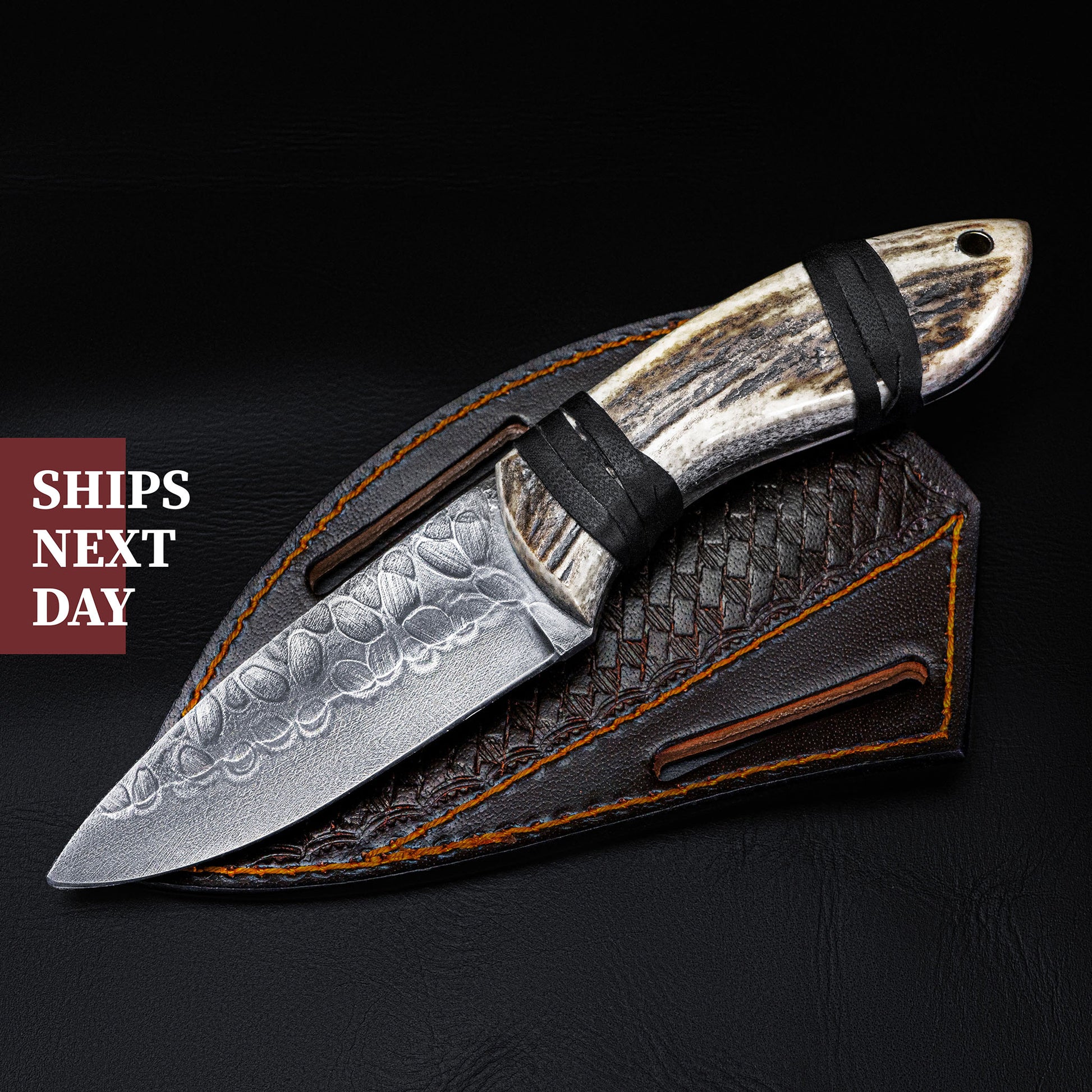 10 Custom Hunting Bowie Knife, Carbon Steel