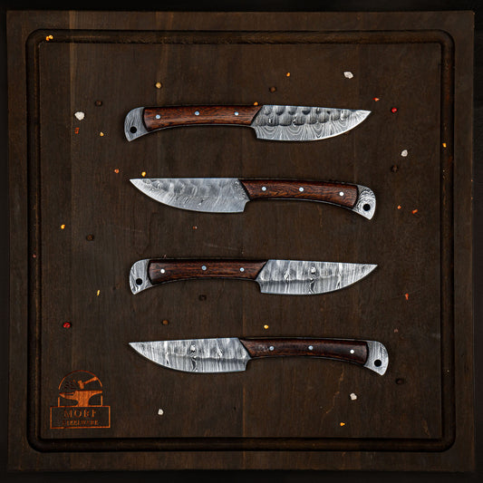 Damascus Chef Knife 4 Pc Set