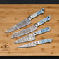 Handmade Damascus Epoxy Kitchen Knives