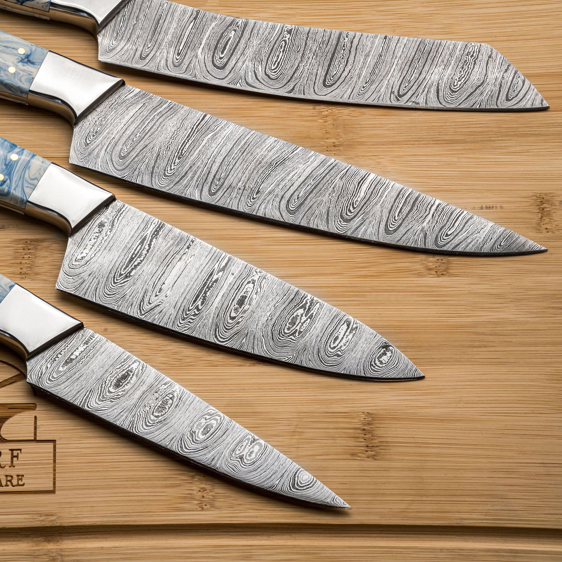 Kitchen Knife, Damascus Kitchen Knife Custom Damascus Steel Chef Knife  Handmade With WOOD Handle MAQ1999 