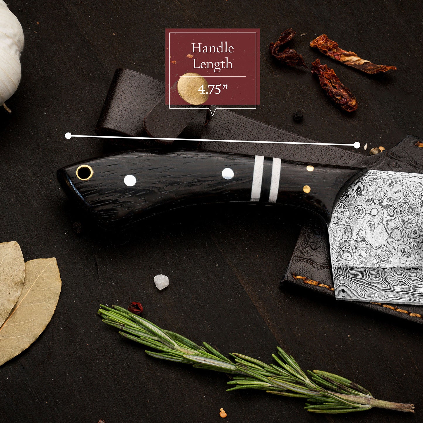 Handmade Damascus Cleaver