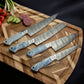 Handmade Damascus Epoxy Kitchen Knives