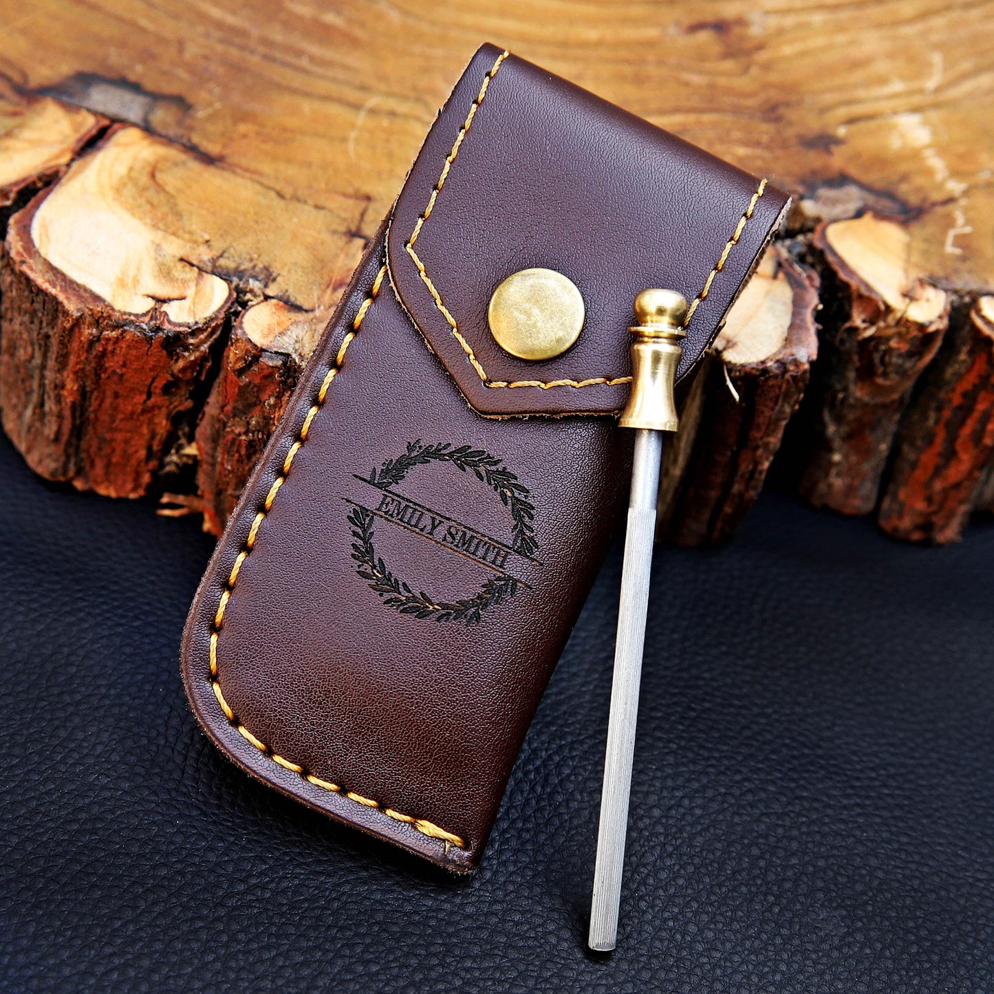 Red Checkered Gut Hook Damascus Knife – Handmade Folding Pocket Knife | Tactical EDC Hunting Knife | Gift for Him with Attitude