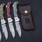 Handmade Damascus Pocket Knife Folding Knife Custom Groomsmen Gift Anniversary Wedding Personalized Gift for Men Fathers day gift for him