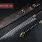 27" Hand Forged Damascus Steel Viking Sword, Damascus Steel Vikings sword, Hand Made Sword, Combat sword, Damascus Sword With Leather Sheath Etsy 