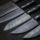 5 Pieces Handmade Damascus Kitchen Knife Chef's Knife Set With Forging Mark Blades And Leather Roll, Personalized Chef Knife ,Kitchen Knives Etsy 