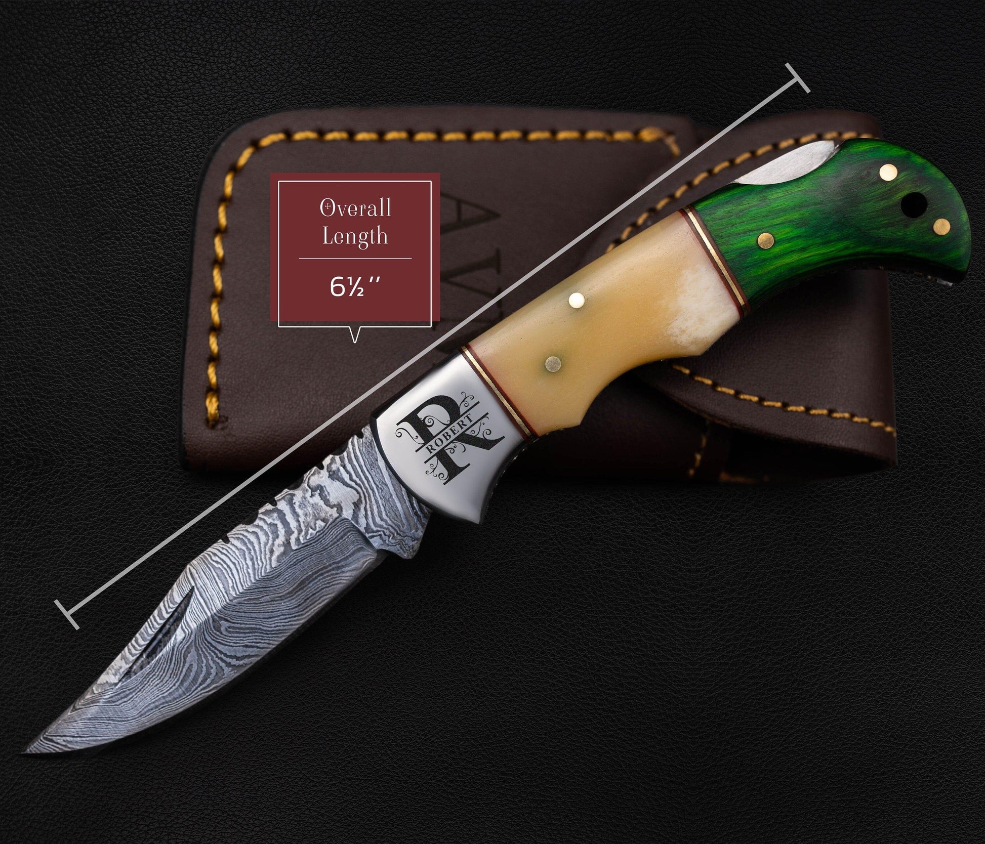Groomsmen Damascus Folding Knife, Pocket Knife for Men - 6.5'' Made of Authentic Damascus Steel, Groomsmen gifts, Boyfriend Gift For Him Etsy 