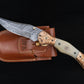9'' Hand Forged Natural Bone Handle Damascus Fold Knife, Damascus Pocket Knife, Damascus Steel Hunting knife, Hand Forged Damascus Knife Etsy 