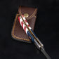 Damascus Steel Flag Handle Pocket Knife