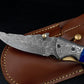 7.5'' Hand Forged Brown Bone Damascus Folding Knife, Hand Made Damascus Pocket Knife, Damascus Steel Hunting Knife, Hunting Damascus Knife Etsy 