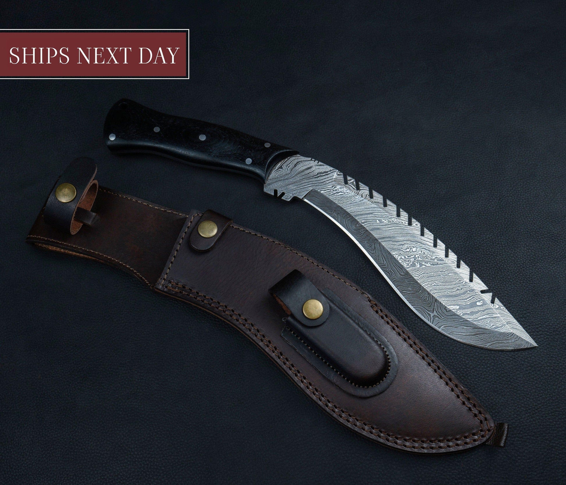 Kukri Knife Hunting knife, Damascus machete knife, Genuine Damascus Fixed blade, Personalized Camping Knife, Gift for him, Hunting 2021 Etsy 