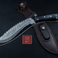 Kukri Knife Hunting knife, Damascus machete knife, Genuine Damascus Fixed blade, Personalized Camping Knife, Gift for him, Hunting 2021 Etsy 