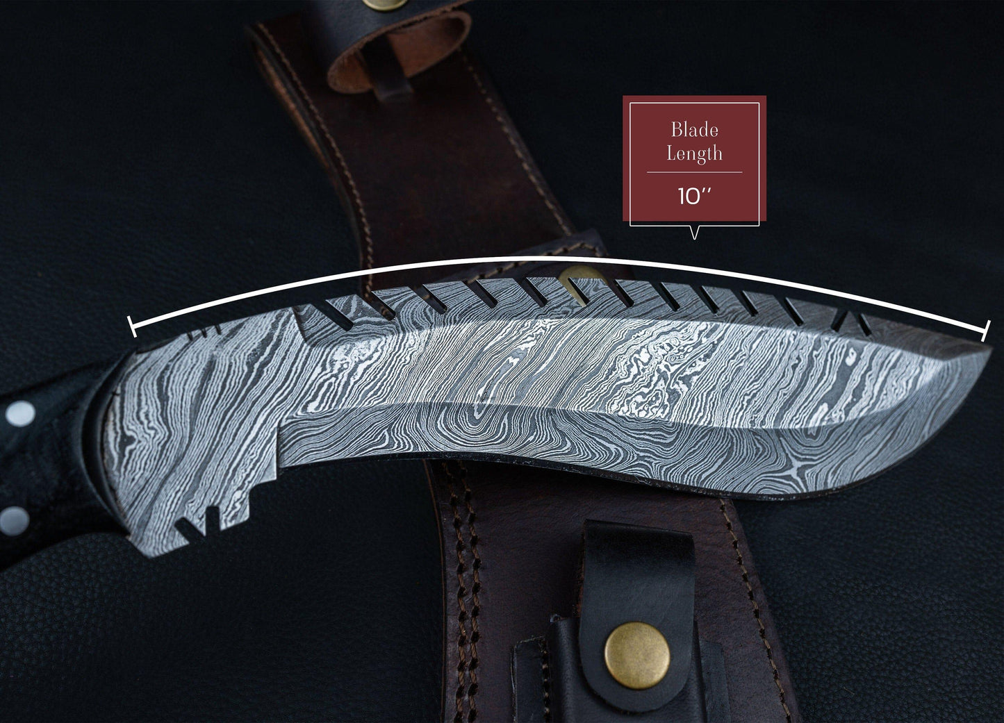 Kukri Knife Hunting knife, Damascus machete knife, Genuine Damascus Fixed blade, Personalized Camping Knife, Gift for him, Hunting 2021 Etsy 