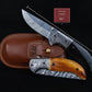 Handmade Damascus Pocket Knife Black Orange Handle Birthday Gift Folding Knife Groomsmen Gift Anniversary Wedding Personalized Gift for Men Etsy 