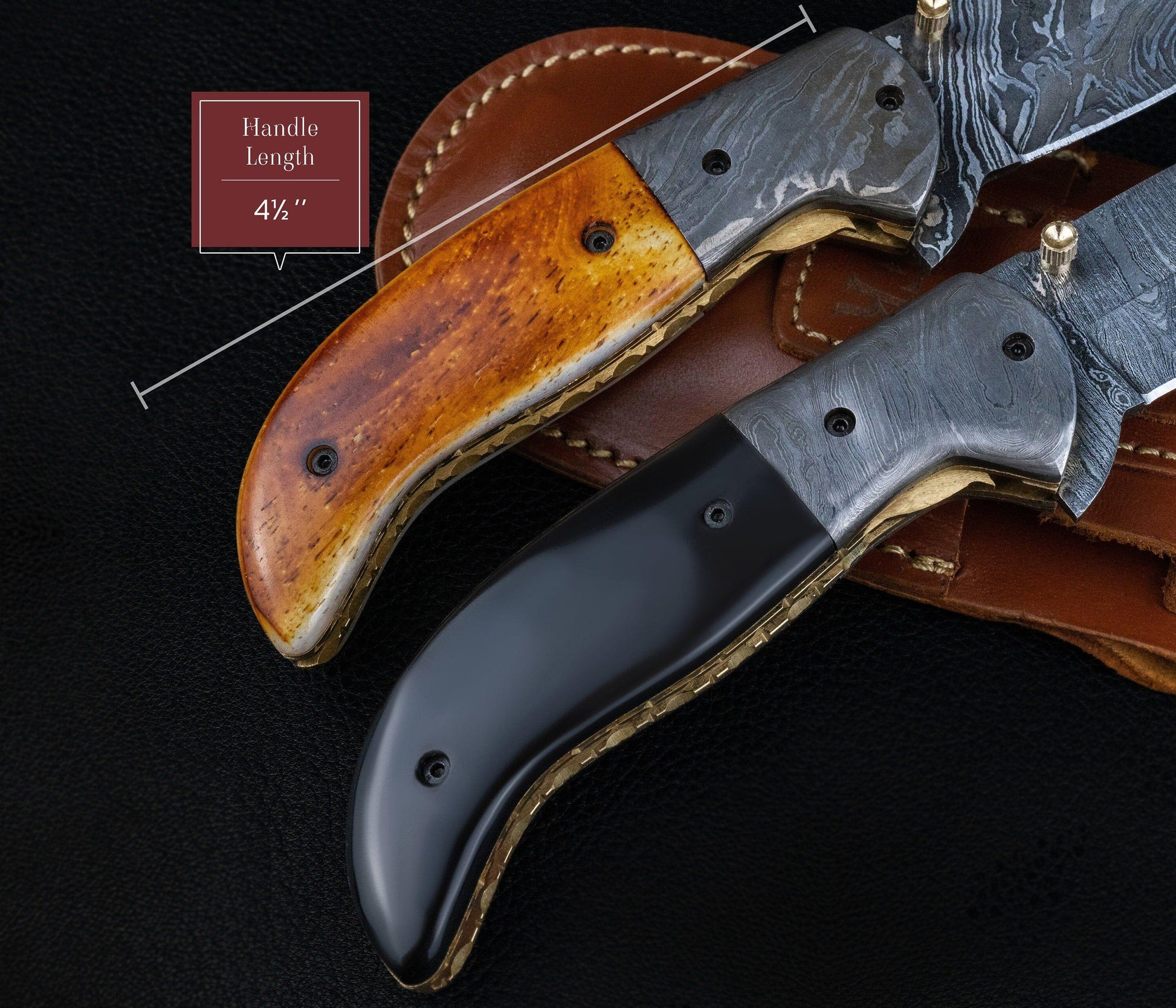 Handmade Damascus Pocket Knife Black Orange Handle Birthday Gift Folding Knife Groomsmen Gift Anniversary Wedding Personalized Gift for Men Etsy 