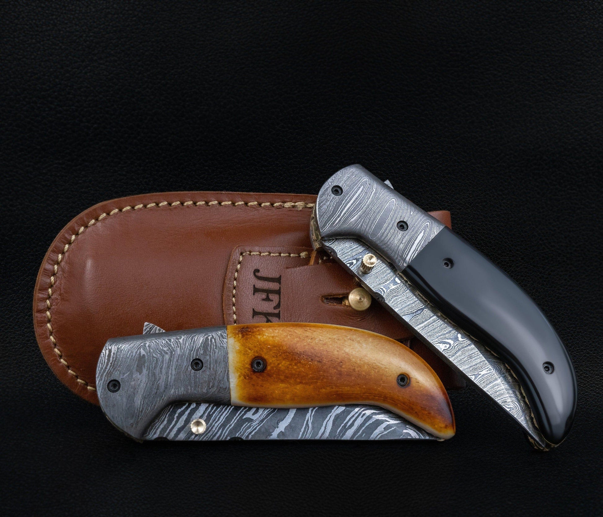 Handmade Damascus Pocket Knife Black Orange Handle Birthday Gift Folding Knife Groomsmen Gift Anniversary Wedding Personalized Gift for Men Etsy 
