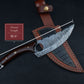 Handmade Japanese Damascus Chief knife Rose Wood Handle, Hand forged Damascus knife Non slip Walnut, Kitchen Skinner Knife, Gift for Dad