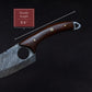 Handmade Japanese Damascus Chief knife Rose Wood Handle, Hand forged Damascus knife Non slip Walnut, Kitchen Skinner Knife, Gift for Dad