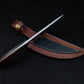 Handmade Japanese Damascus Chief knife Rose Wood Handle, Hand forged Damascus knife Non slip Walnut, Kitchen Skinner Knife, Gift for Dad