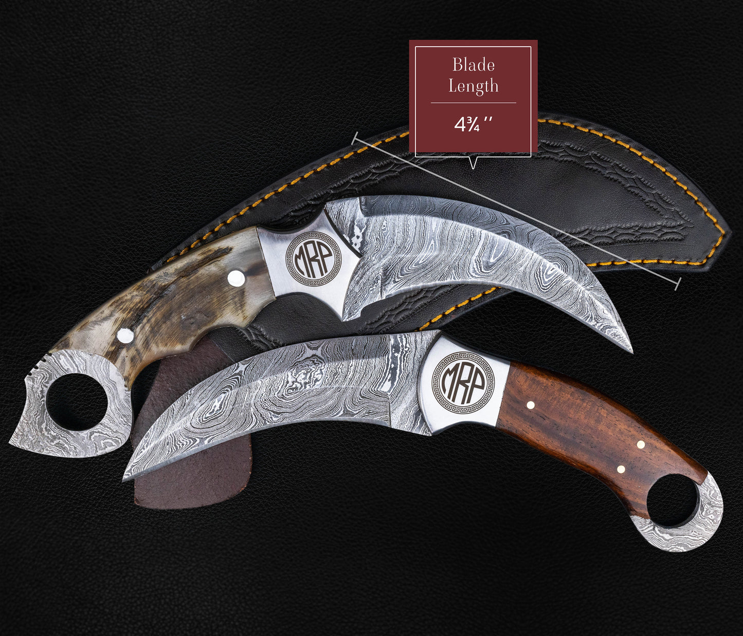 Custom Karambit Damascus Hunting Knife, Hand Forged Damascus Bowie Knife, Damascus Steel Hunting Karambit, Custom Gift For Father, 2022 Gift