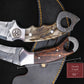 Custom Karambit Damascus Hunting Knife, Hand Forged Damascus Bowie Knife, Damascus Steel Hunting Karambit, Custom Gift For Father, 2022 Gift