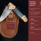 7.5" Hand Forged Damascus Folding Knife,Hand Made Damascus Pocket Knife, Damascus Steel Hunting knife, Black Horn Handle Damascus Fold Knife