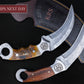 Custom Karambit Damascus Hunting Knife, Hand Forged Damascus Bowie Knife, Damascus Steel Hunting Karambit, Custom Gift For Father, 2022 Gift
