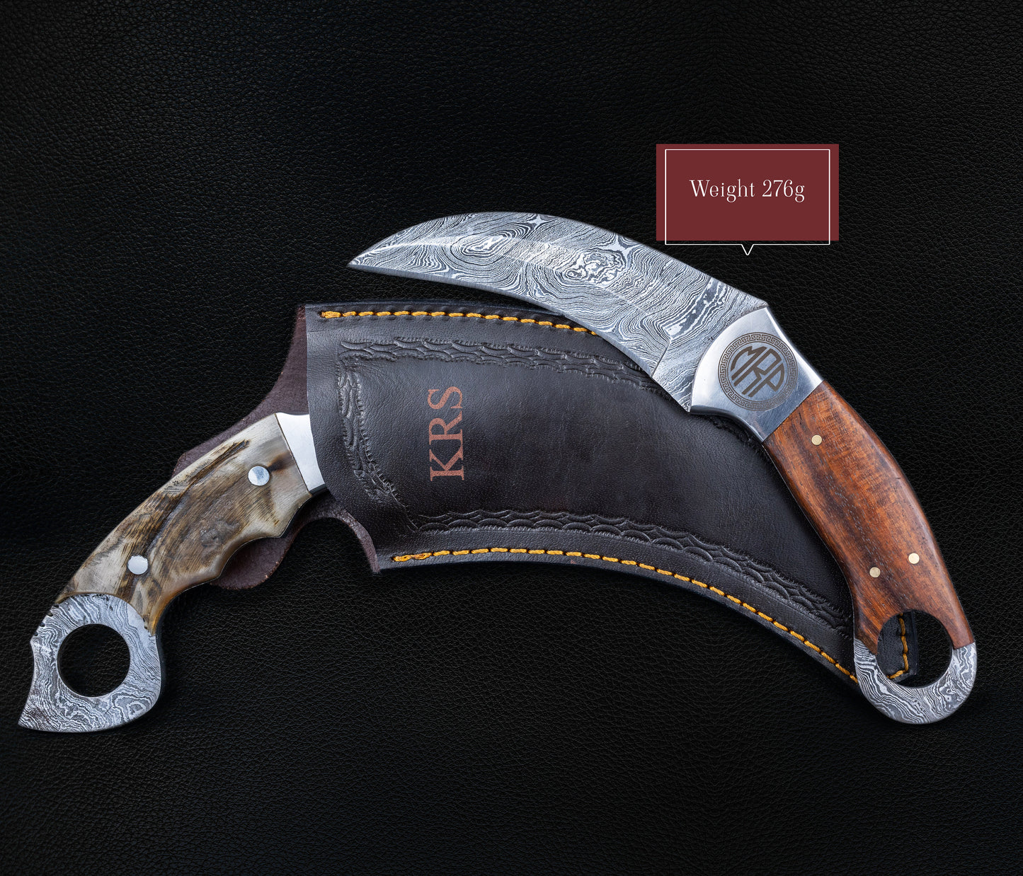 Custom Karambit Damascus Hunting Knife, Hand Forged Damascus Bowie Knife, Damascus Steel Hunting Karambit, Custom Gift For Father, 2022 Gift