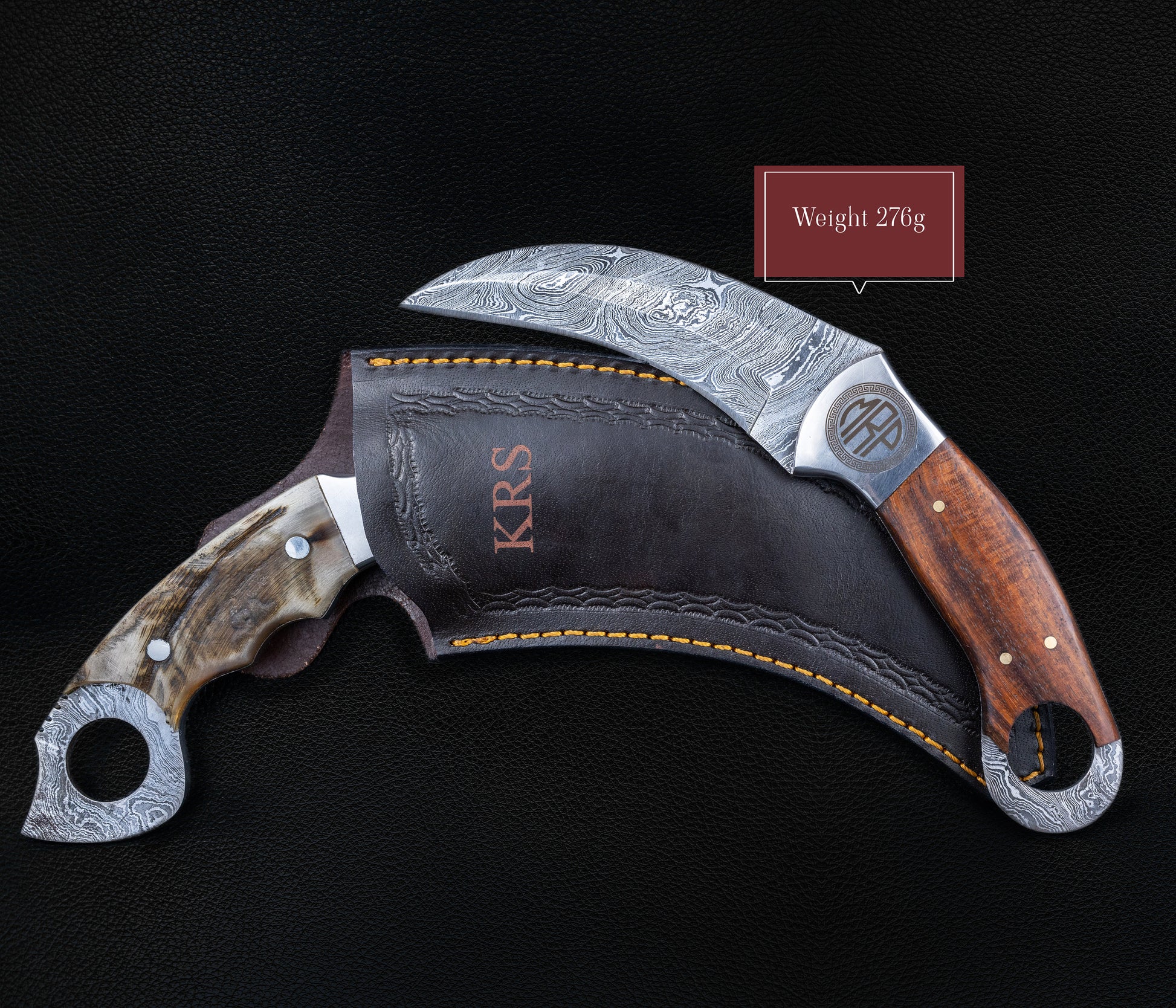 Custom Karambit Damascus Hunting Knife, Hand Forged Damascus Bowie Knife, Damascus Steel Hunting Karambit, Custom Gift For Father, 2022 Gift