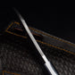 Hunting Damascus Steel Knife, Stag Horn Fixed Blade Full Tang Handmade Engravable Bolsters Gift for Him Groomsmen Gift Free Leather Sheath