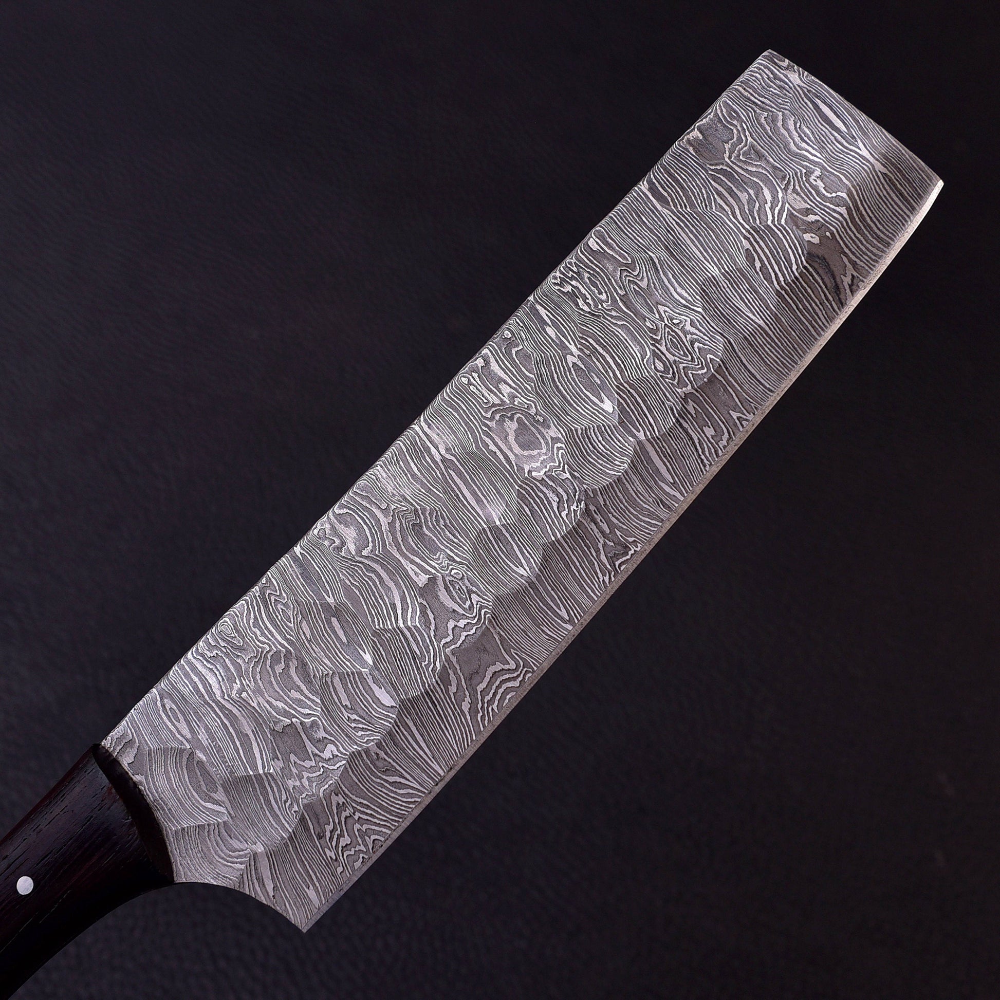 12" Damascus Steel Kitchen Cleaver - Indoor/Outdoor BBQ Cooking Chopper Solid Full Tang Rose Wood Handle Handmade Butcher Blade Gift for Him