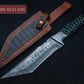 Custom Handmade Damascus Tool Steel High Polish Crocodile Dundee Bowie knife Rambo knife handmade knife fathers day gift with leather cover Etsy 
