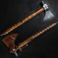 18" Handmade Damascus Steel Axe, Hand Forged Axe with Rose Wood, Can Be Used As Pipe Axe, Fire Forged Axe Beautiful viking STYLE Etched axe Etsy 