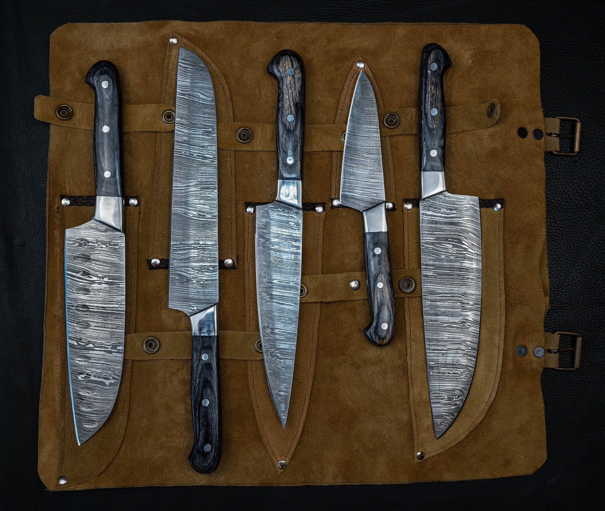 5 PIECE DAMASCUS CHEF KNIFE SET (FREE DELIVERY) – Cooking With Greens