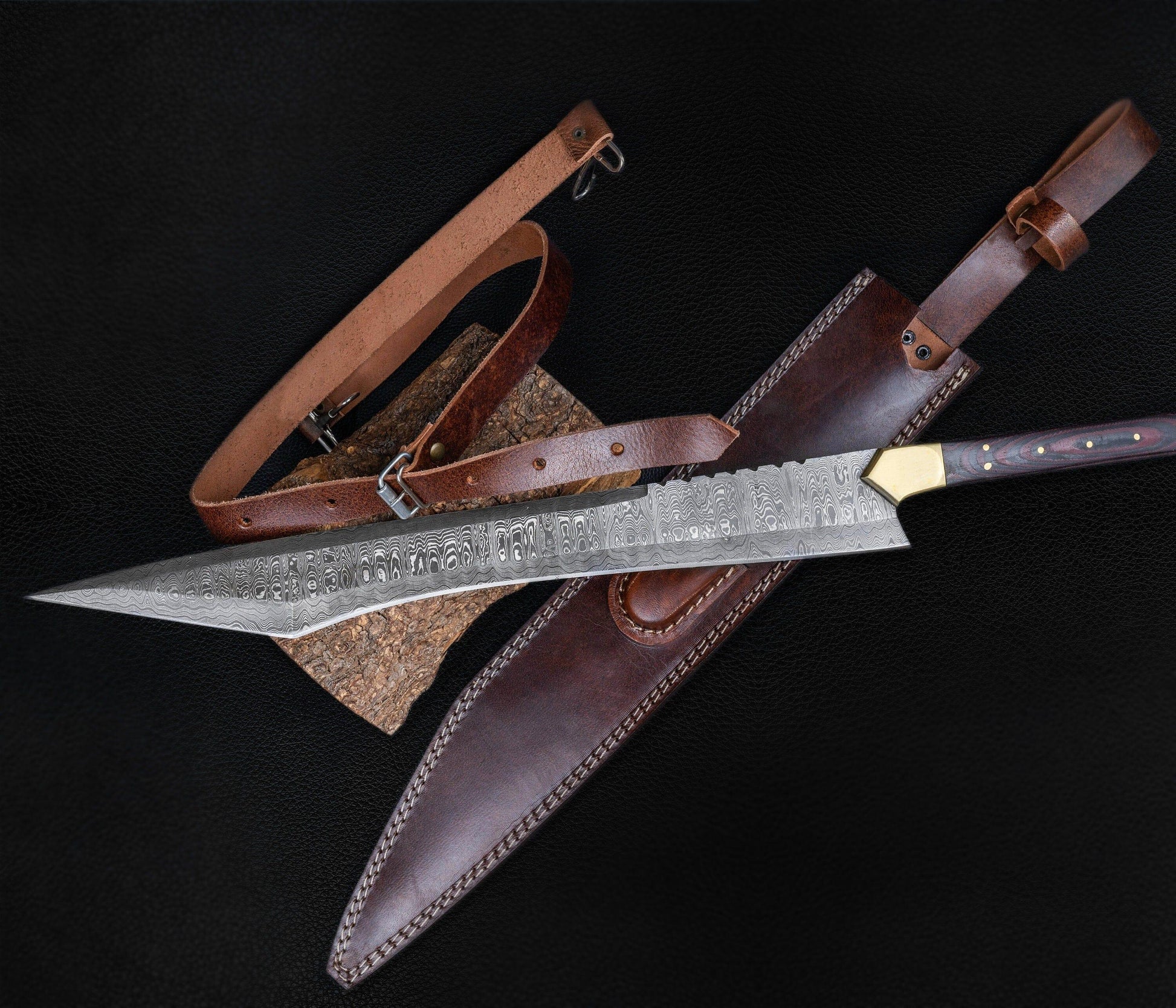 Hand Forged Damascus Steel Trojan Sword, Damascus Steel Greek Sword, Hand Made Sword, Combat sword, Damascus Sword With Leather Sheath Etsy 